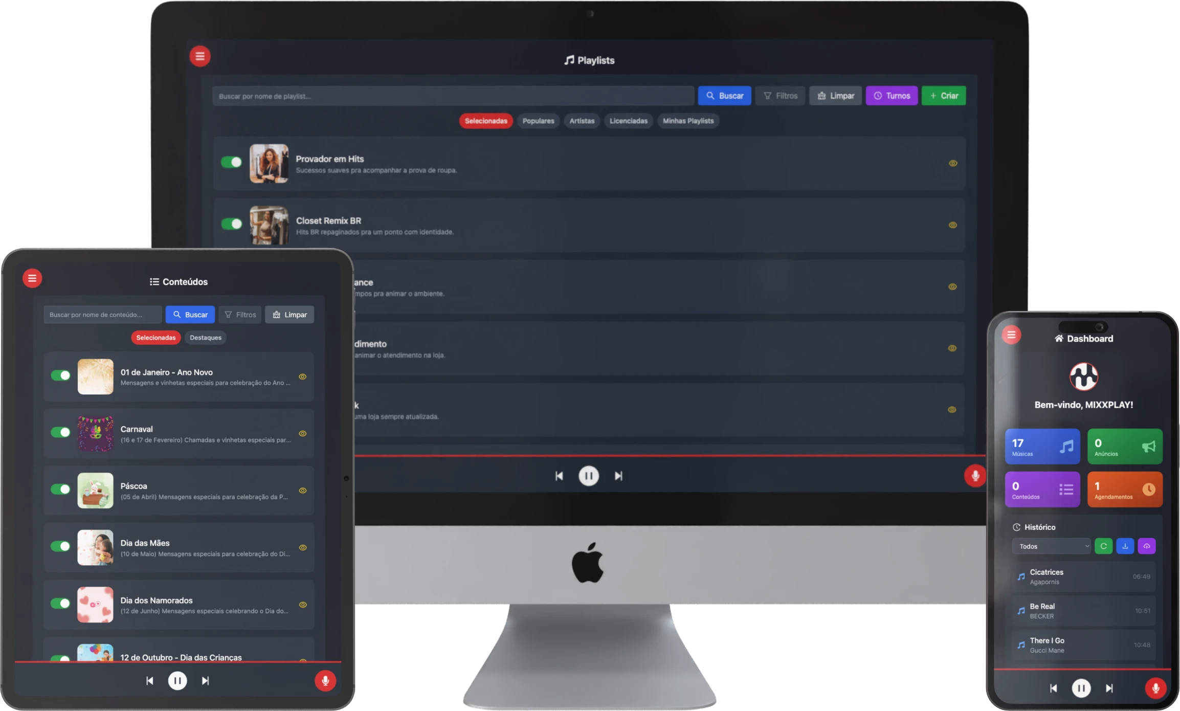 Plataforma MIXXPLAY - Rádio para Lojas
