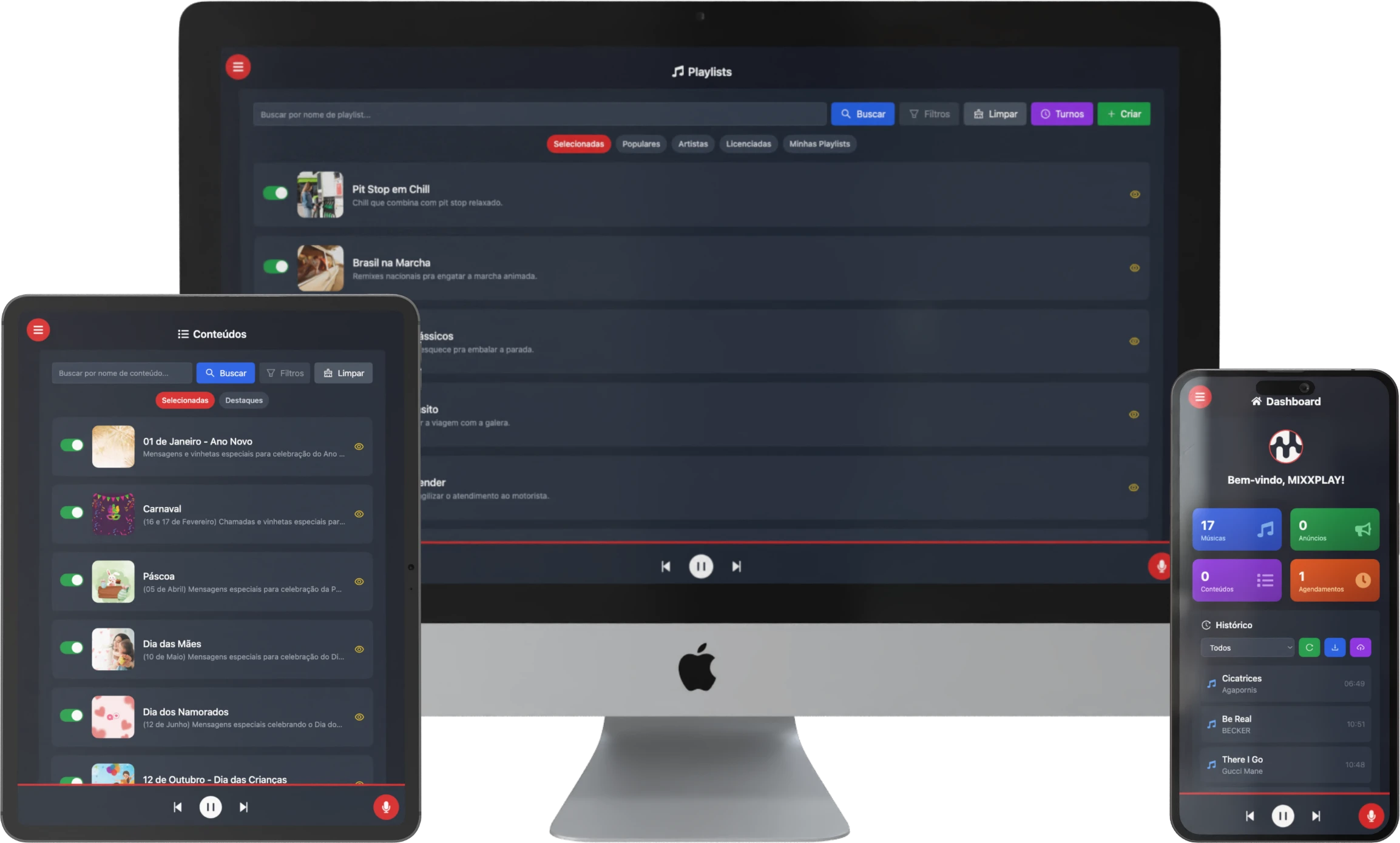 Plataforma MIXXPLAY - Rádio para Postos