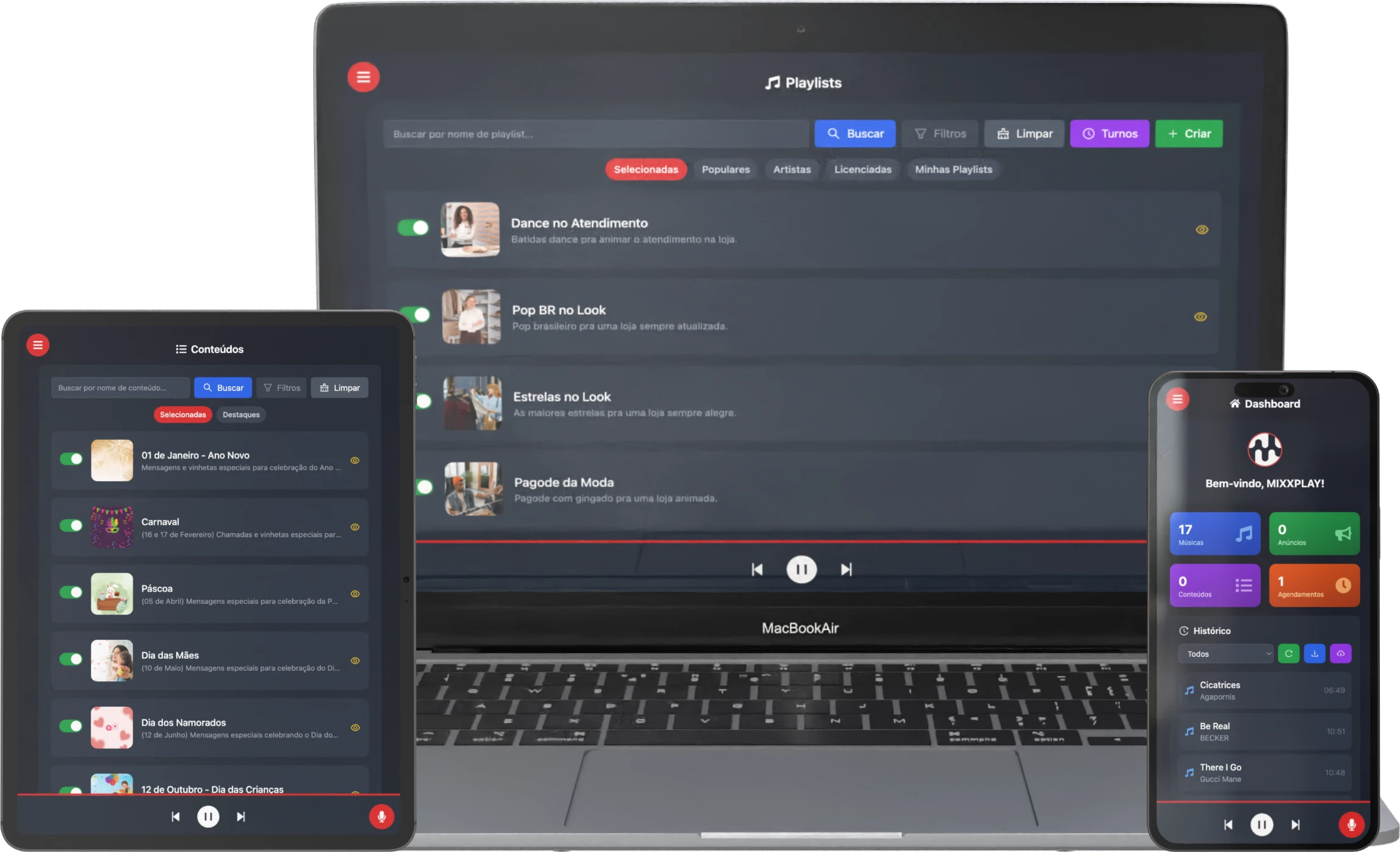 Sistema MIXXPLAY - Multiplataforma