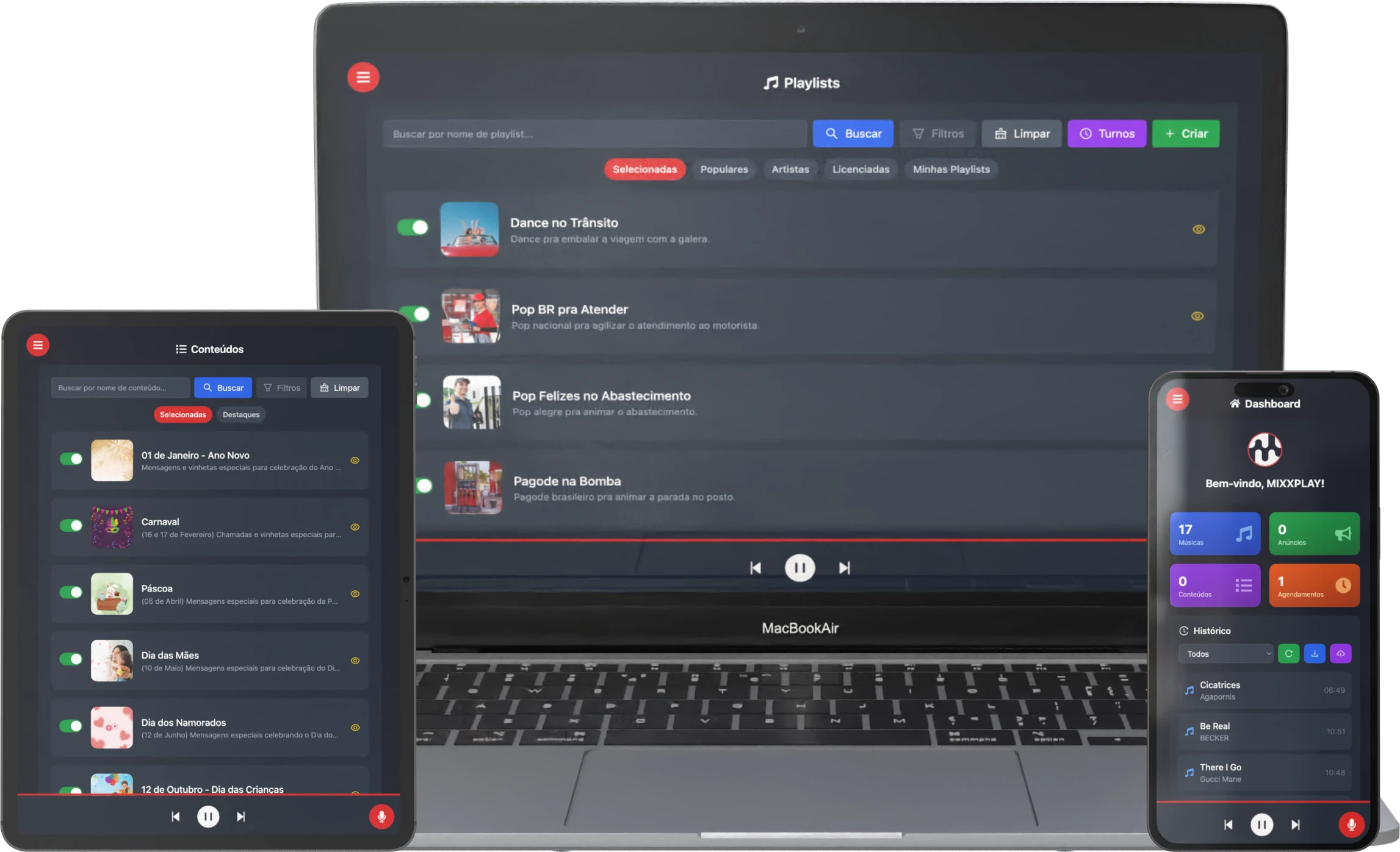 Sistema MIXXPLAY - Multiplataforma
