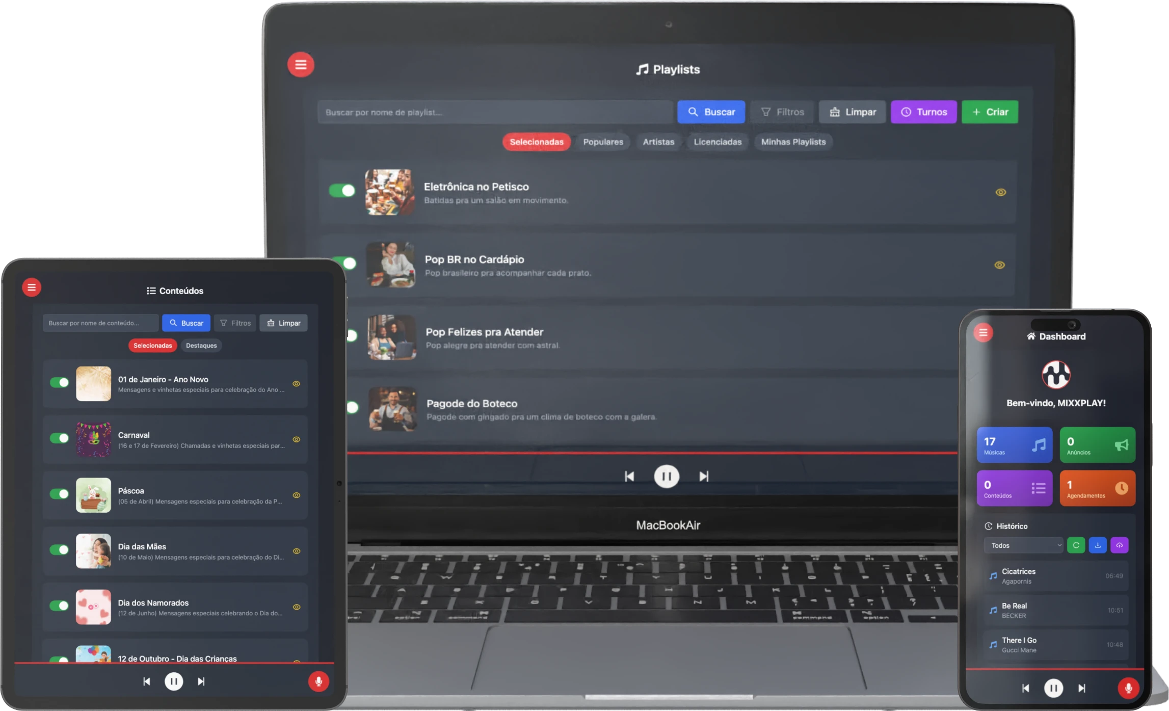 Sistema MIXXPLAY - Multiplataforma
